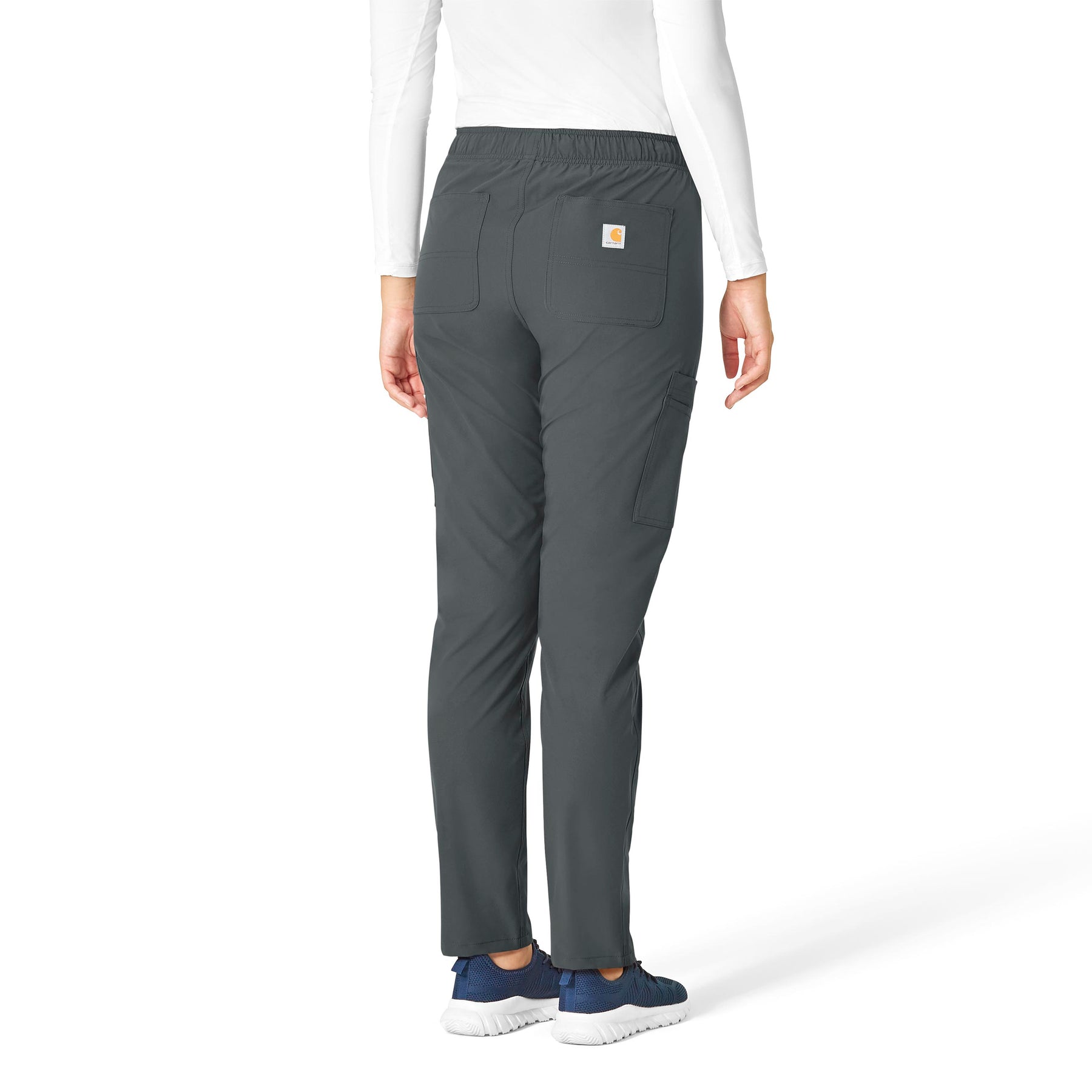 Force Essentials Women's Straight Leg Scrub Pant Pewter back view
