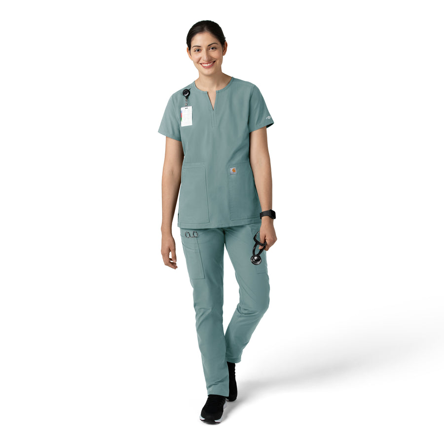 Force Essentials Women's Straight Leg Scrub Pant Summer Blue full scrub set