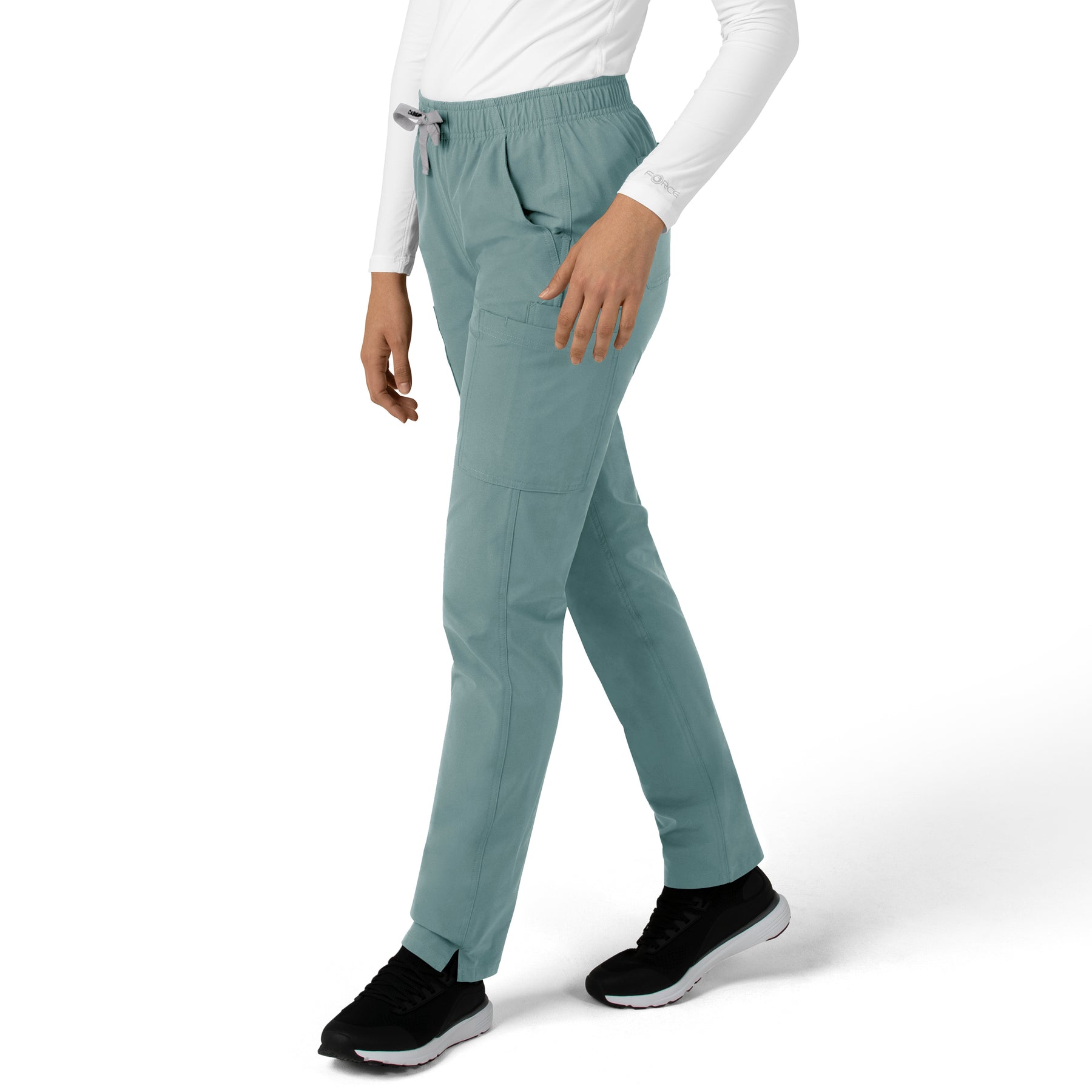 Force Essentials Women's Straight Leg Scrub Pant Summer Blue side view