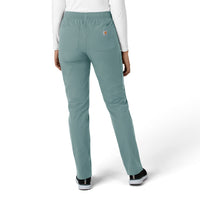 Force Essentials Women's Straight Leg Scrub Pant Summer Blue back view