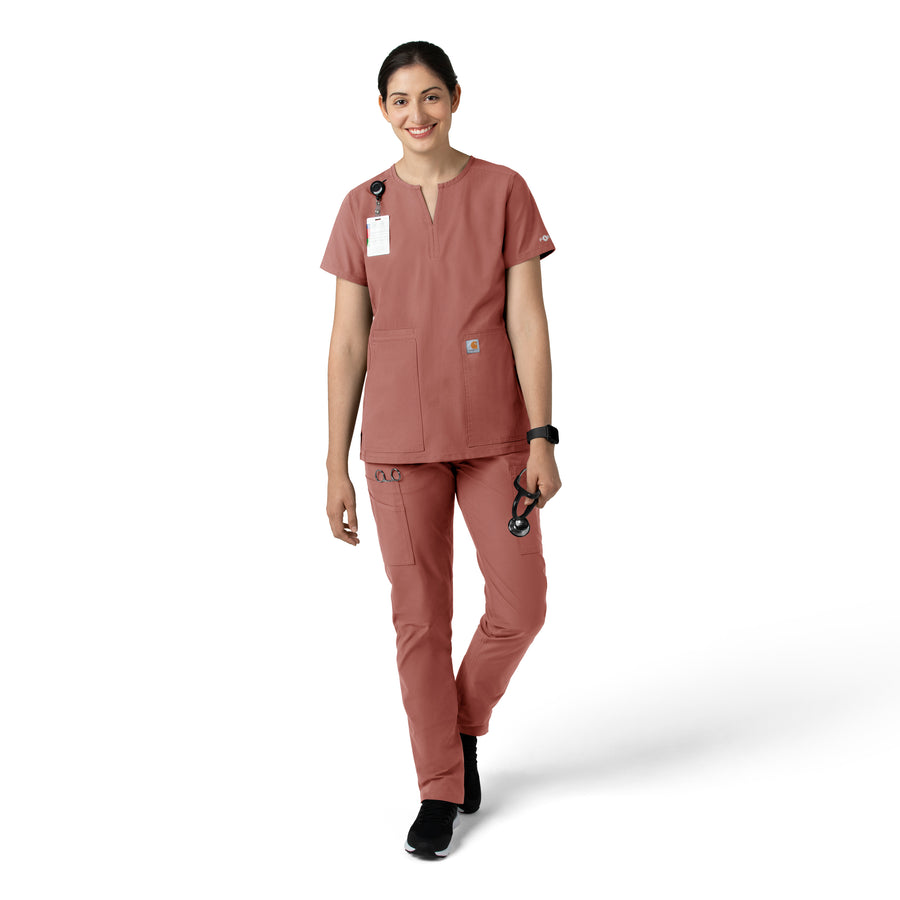 Force Essentials Women's Straight Leg Scrub Pant Wildrose full scrub set