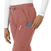 Force Essentials Women's Straight Leg Scrub Pant Wildrose front detail