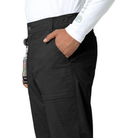 Rugged Flex Ripstop Men's Straight Leg Scrub Pant Black side detail 1