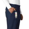 Rugged Flex Ripstop Men's Straight Leg Scrub Pant Navy side detail 2