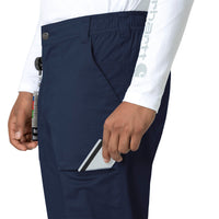 Rugged Flex Ripstop Men's Straight Leg Scrub Pant Navy hemline detail