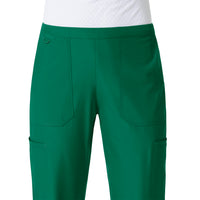 Force Liberty Women's Flat Front Straight Leg Scrub Pant Hunter Green side view