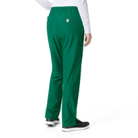 Force Liberty Women's Flat Front Straight Leg Scrub Pant Hunter Green back view