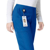 Force Liberty Women's Flat Front Straight Leg Scrub Pant Royal front detail