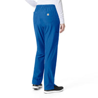 Force Liberty Women's Flat Front Straight Leg Scrub Pant Royal back view