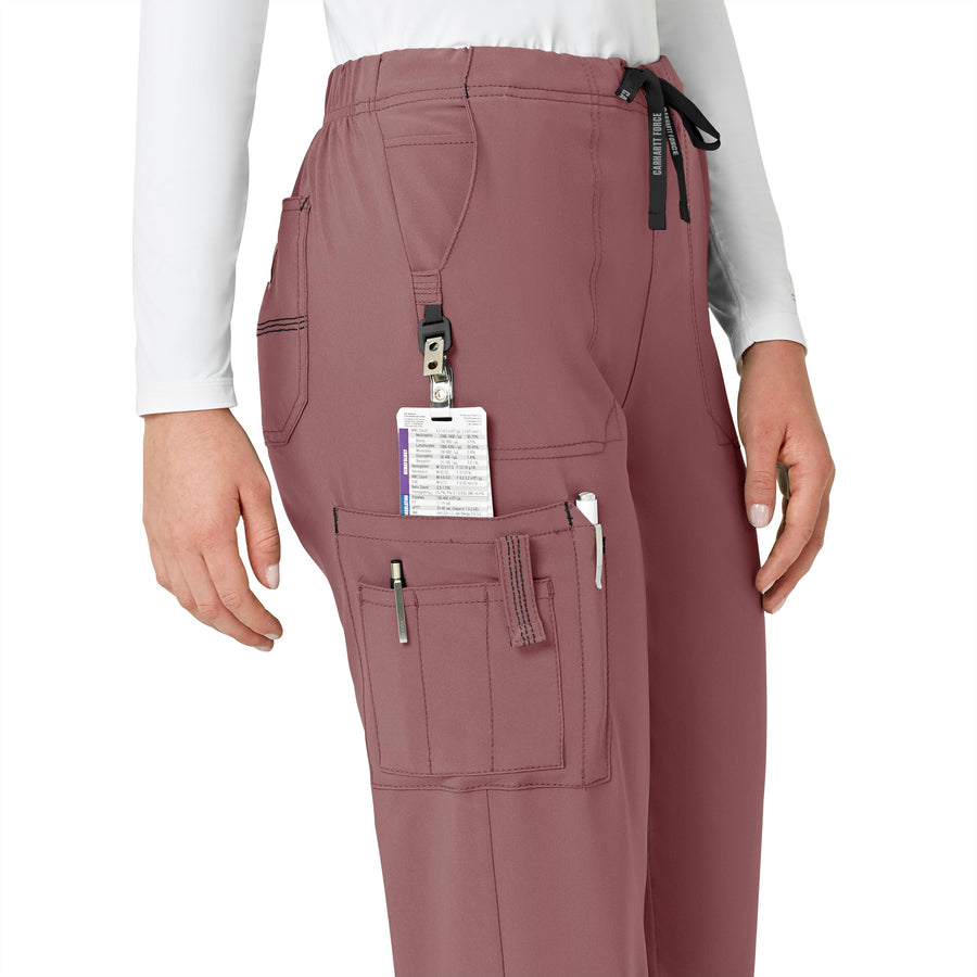 Carhartt Women's Cross-Flex Utility Scrub Pant, Wine, X-Small/Tall
