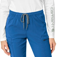 Rugged Flex Peak Women's Cargo Jogger Scrub Pant Royal front detail