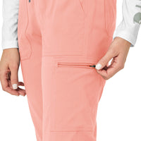 Rugged Flex Peak Women's Cargo Jogger Scrub Pant Sorbet hemline detail