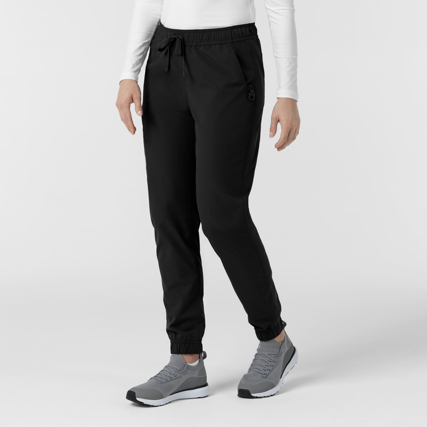 Rugged Flex FLD Women's Ripstop Jogger Scrub Pant Black side view