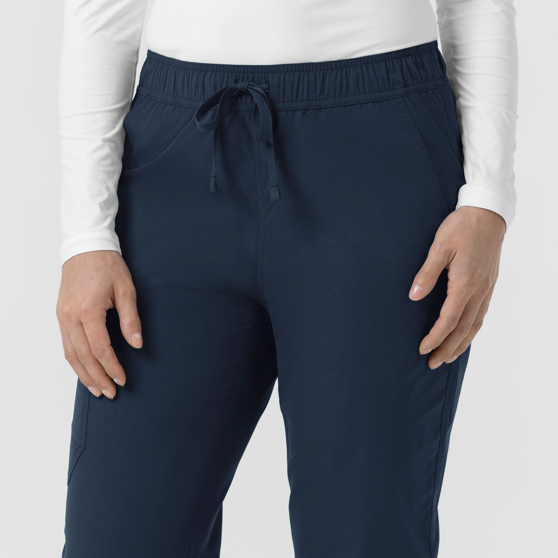 Rugged Flex FLD Women's Ripstop Jogger Scrub Pant Navy back detail