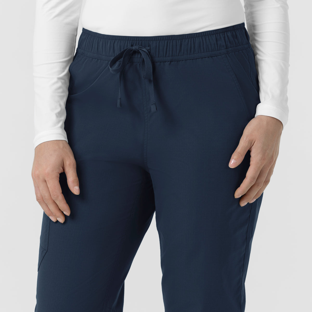 Rugged Flex FLD Women's Ripstop Jogger Scrub Pant Navy back detail