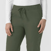 Rugged Flex FLD Women's Ripstop Jogger Scrub Pant Olive back detail