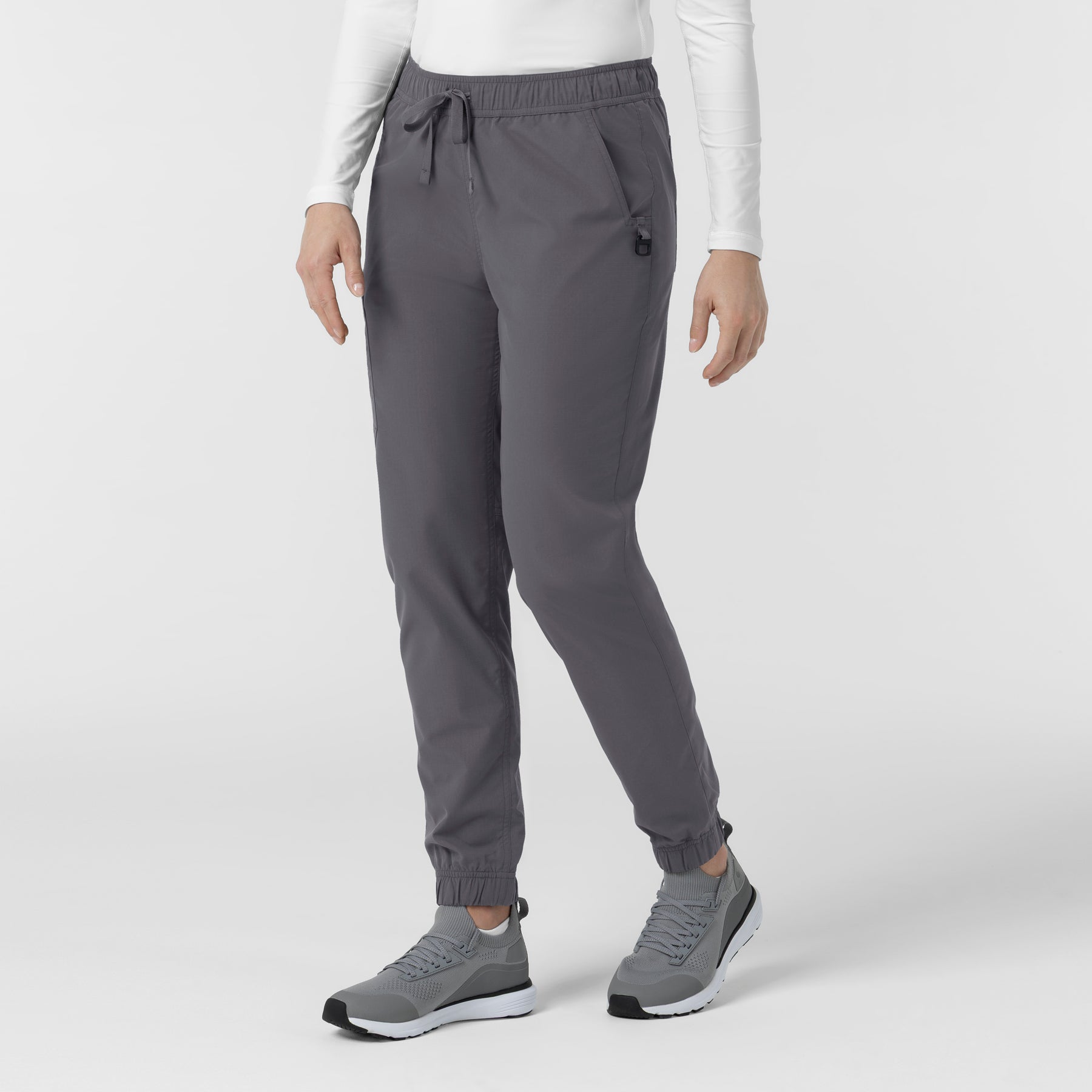 Rugged Flex FLD Women's Ripstop Jogger Scrub Pant Pewter side view