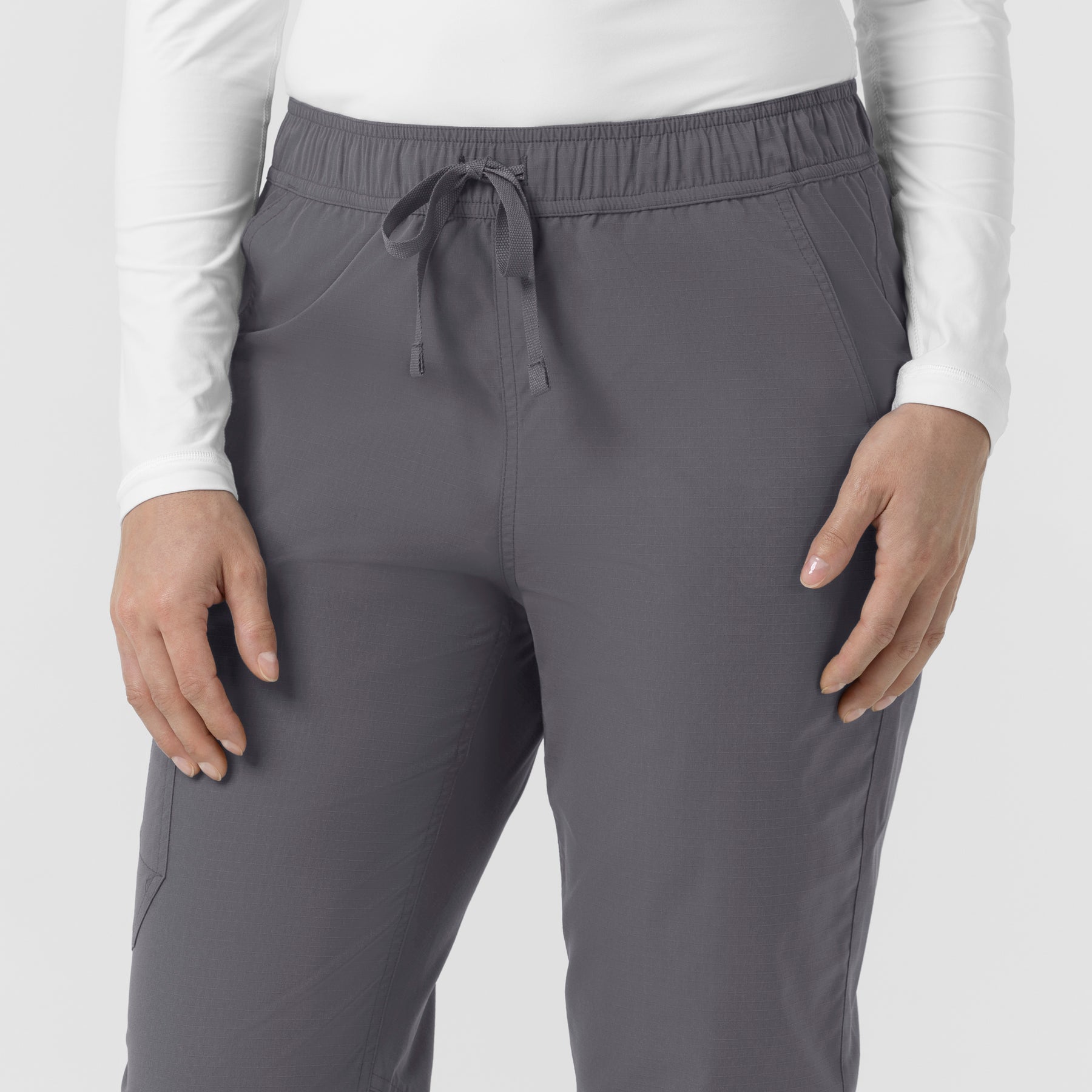 Rugged Flex FLD Women's Ripstop Jogger Scrub Pant Pewter back detail