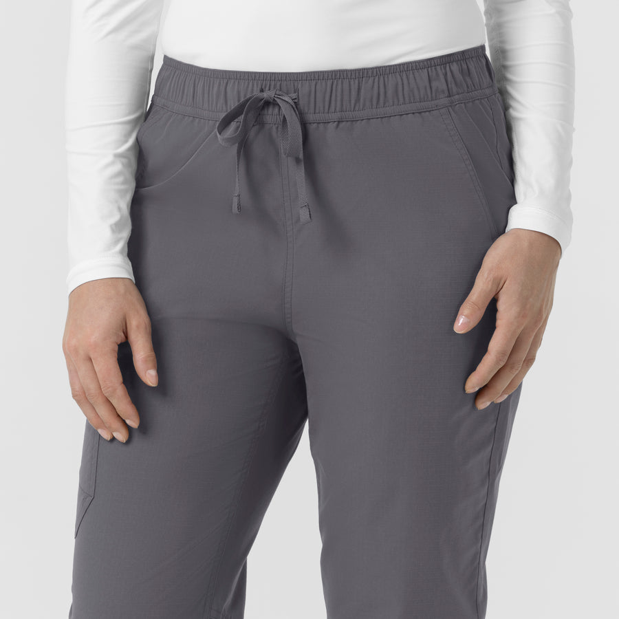 Rugged Flex FLD Women's Ripstop Jogger Scrub Pant Pewter back detail