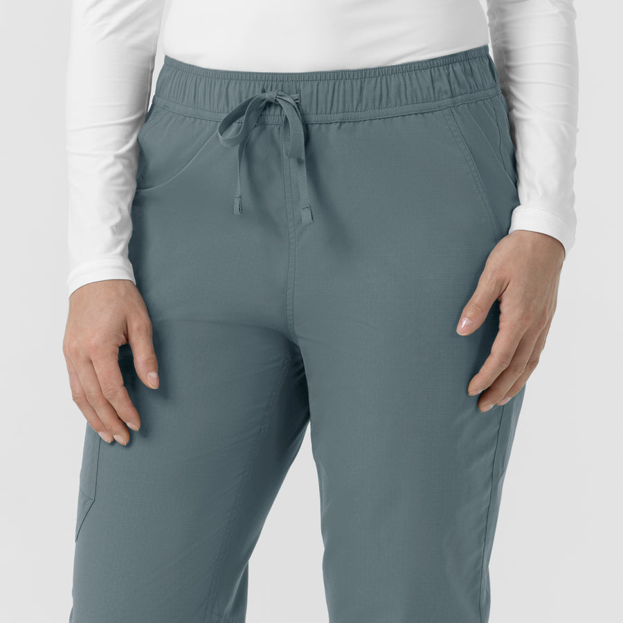 Rugged Flex FLD Women's Ripstop Jogger Scrub Pant Rolling Thunder back detail