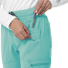 Rugged Flex Peak Women's Slim Leg Scrub Pant Aqua Sea side detail 2