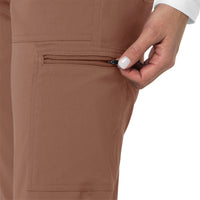 Rugged Flex Peak Women's Slim Leg Scrub Pant Nutmeg back detail