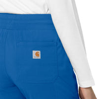 Rugged Flex Peak Women's Slim Leg Scrub Pant Royal hemline detail