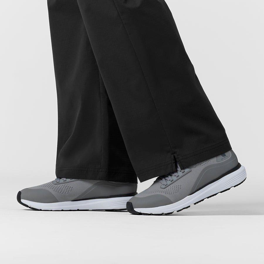 Rugged Flex FLD Women's Ripstop Bootcut Cargo Scrub Pant Black front detail