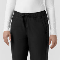 Rugged Flex FLD Women's Ripstop Bootcut Cargo Scrub Pant Black back detail