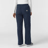 Rugged Flex FLD Women's Ripstop Bootcut Cargo Scrub Pant Navy back view
