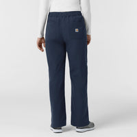 Rugged Flex FLD Women's Ripstop Bootcut Cargo Scrub Pant Navy back view