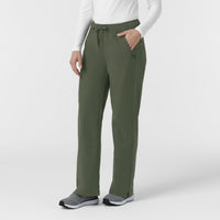 Carhartt Rugged Flex FLD Women's Ripstop Bootcut Cargo Scrub Pant - Olive side