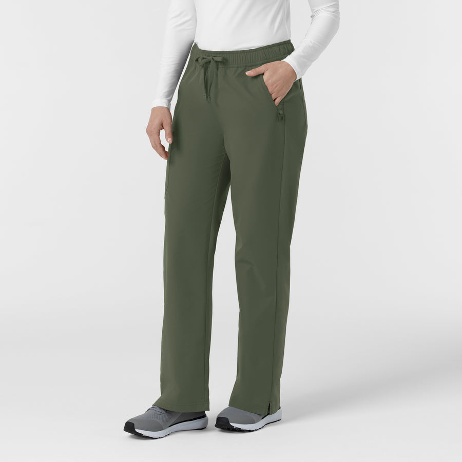 Carhartt Rugged Flex FLD Women's Ripstop Bootcut Cargo Scrub Pant - Olive side