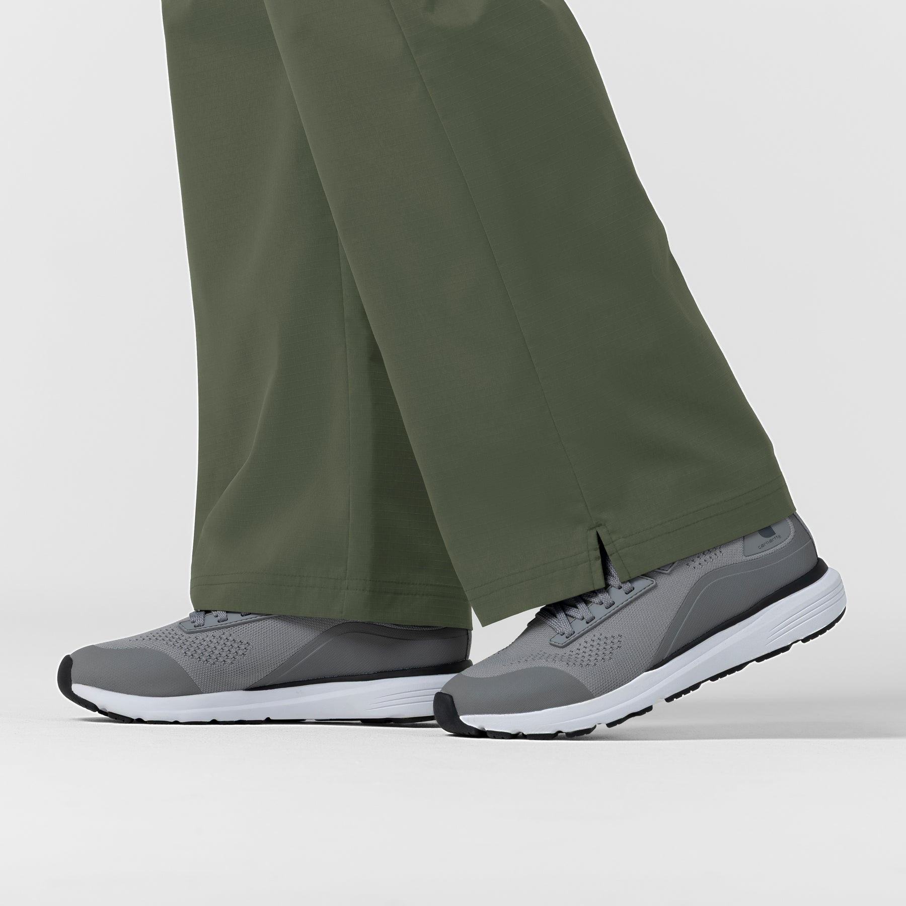 Carhartt Rugged Flex FLD Women's Ripstop Bootcut Cargo Scrub Pant - Olive hemline