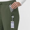 Carhartt Rugged Flex FLD Women's Ripstop Bootcut Cargo Scrub Pant - Olive badge loop