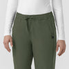 Carhartt Rugged Flex FLD Women's Ripstop Bootcut Cargo Scrub Pant - Olive waistband
