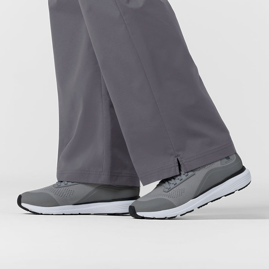 Rugged Flex FLD Women's Ripstop Bootcut Cargo Scrub Pant Pewter front detail