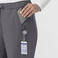 Rugged Flex FLD Women's Ripstop Bootcut Cargo Scrub Pant Pewter side detail 1