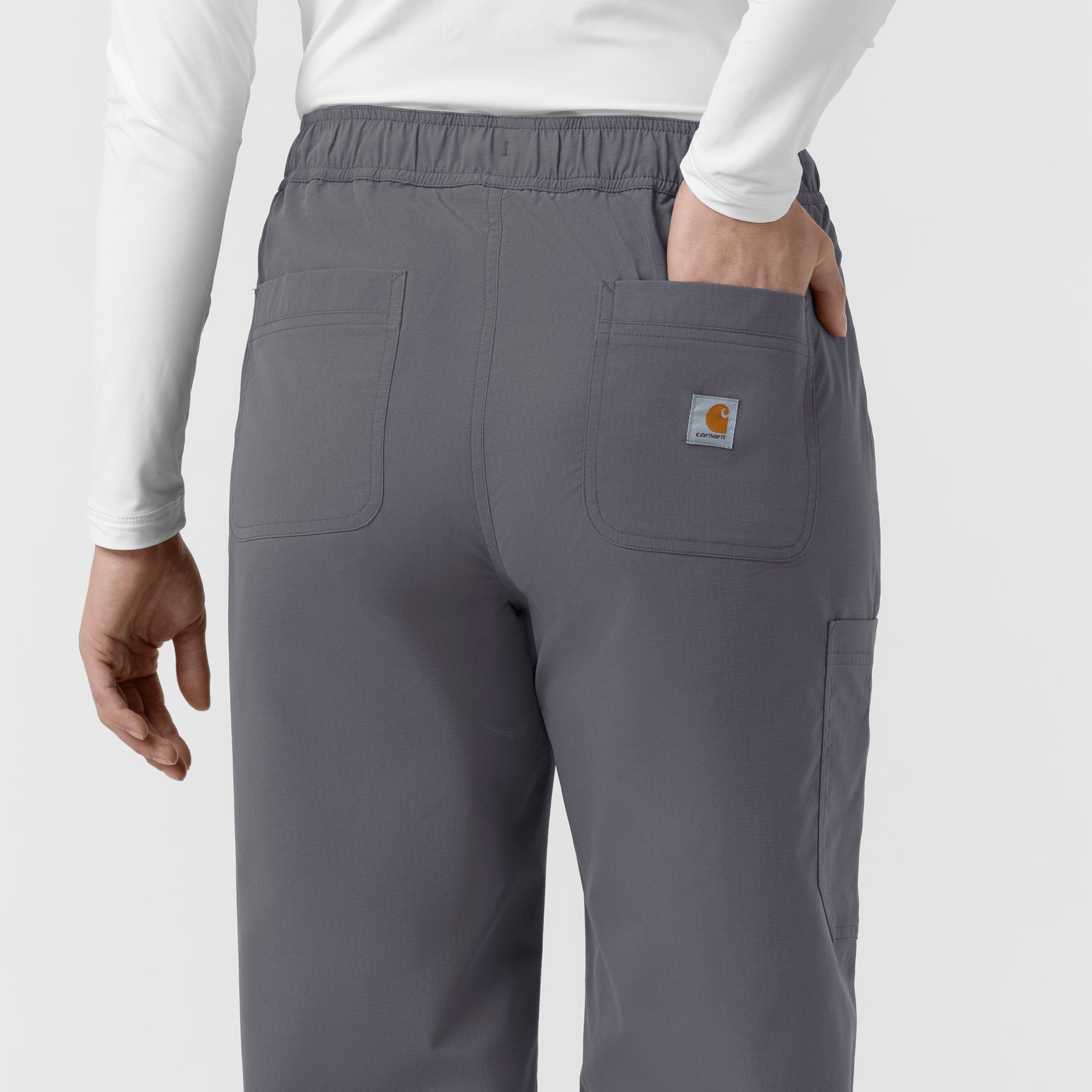 Carhartt Rugged Flex FLD Women's Ripstop Bootcut Cargo Scrub Pant - Pewter