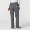 Rugged Flex FLD Women's Ripstop Bootcut Cargo Scrub Pant Pewter back view