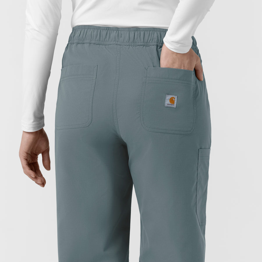 Carhartt Rugged Flex FLD Women's Ripstop Bootcut Cargo Scrub Pant - Rolling Thunder