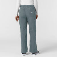 Rugged Flex FLD Women's Ripstop Bootcut Cargo Scrub Pant Rolling Thunder back view
