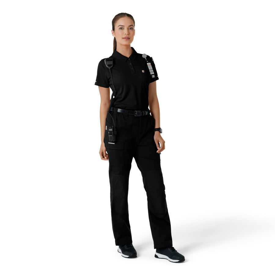 Rugged Flex RSCU Women's Ripstop Cargo Pants Black full scrub set