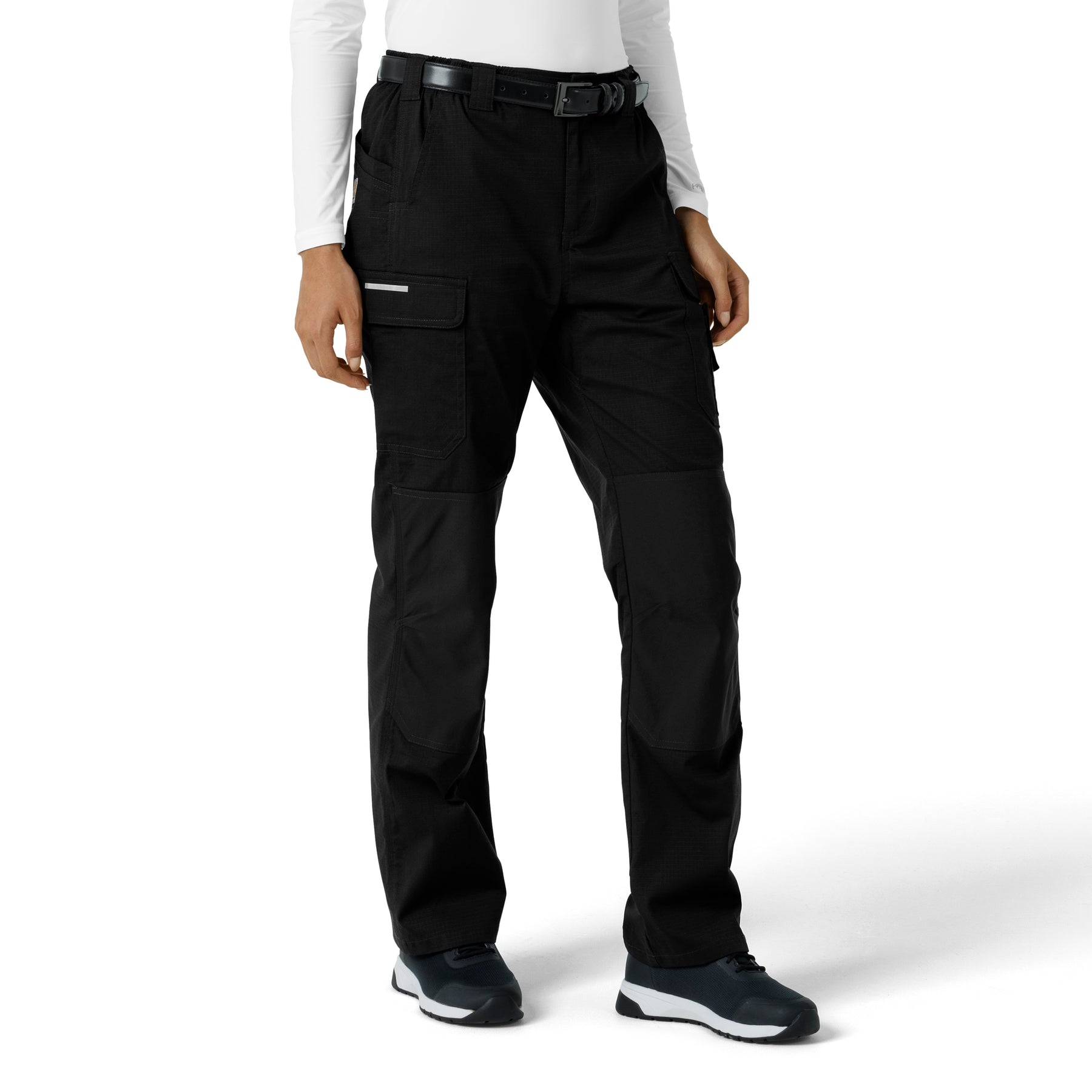 Rugged Flex RSCU Women's Ripstop Cargo Pants Black side view
