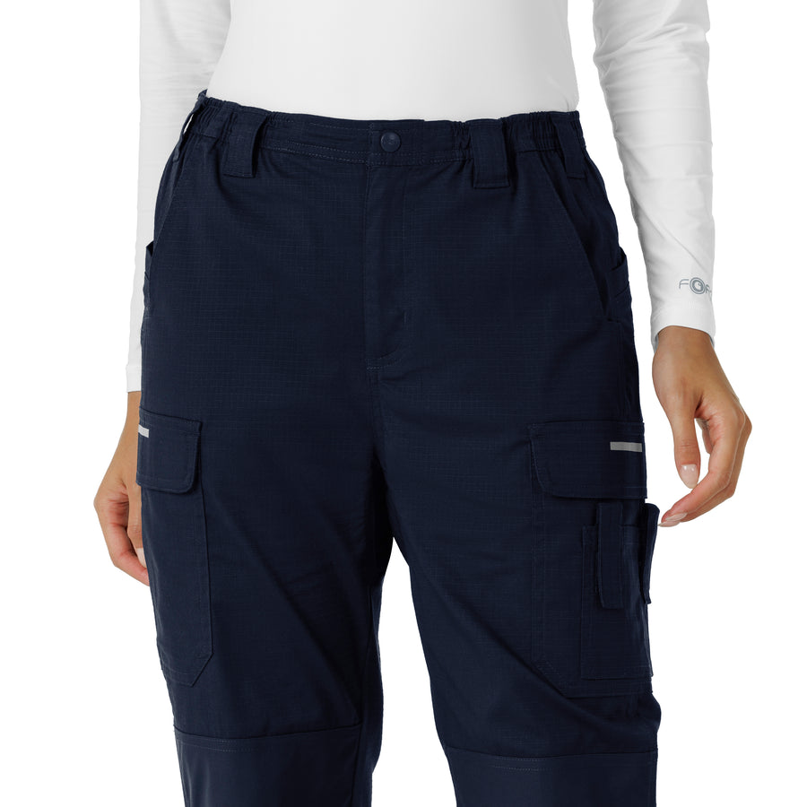 Rugged Flex RSCU Women's Ripstop Cargo Pants Dark Navy front detail
