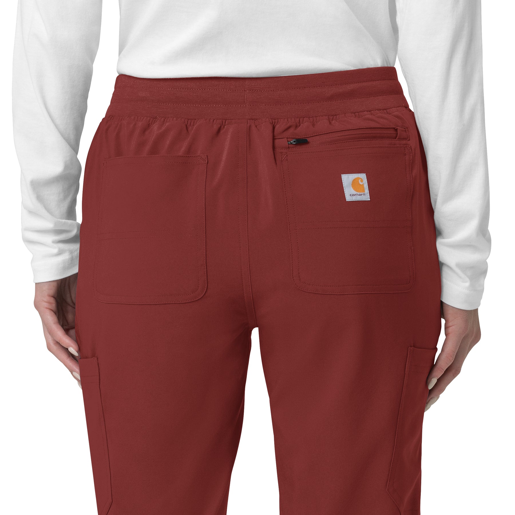 Force Cross-Flex Women's Cargo Jogger Scrub Pant Amber Terrain side detail 1