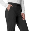 Force Cross-Flex Women's Cargo Jogger Scrub Pant Black side detail 2