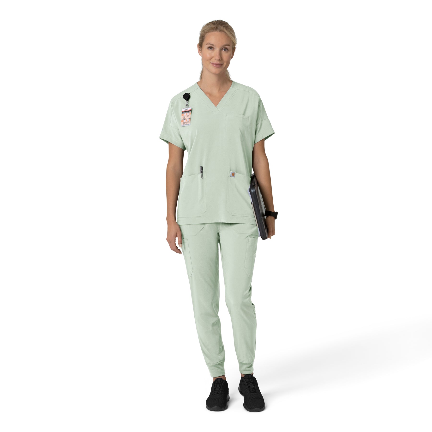 Force Cross-Flex Women's Cargo Jogger Scrub Pant Big Sky full scrub set
