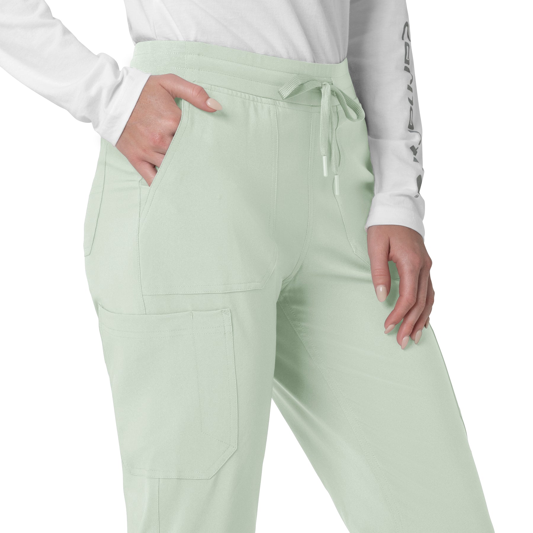 Force Cross-Flex Women's Cargo Jogger Scrub Pant Big Sky side detail 2