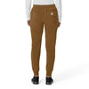 Force Cross-Flex Women's Cargo Jogger Scrub Pant Carhartt Brown back view